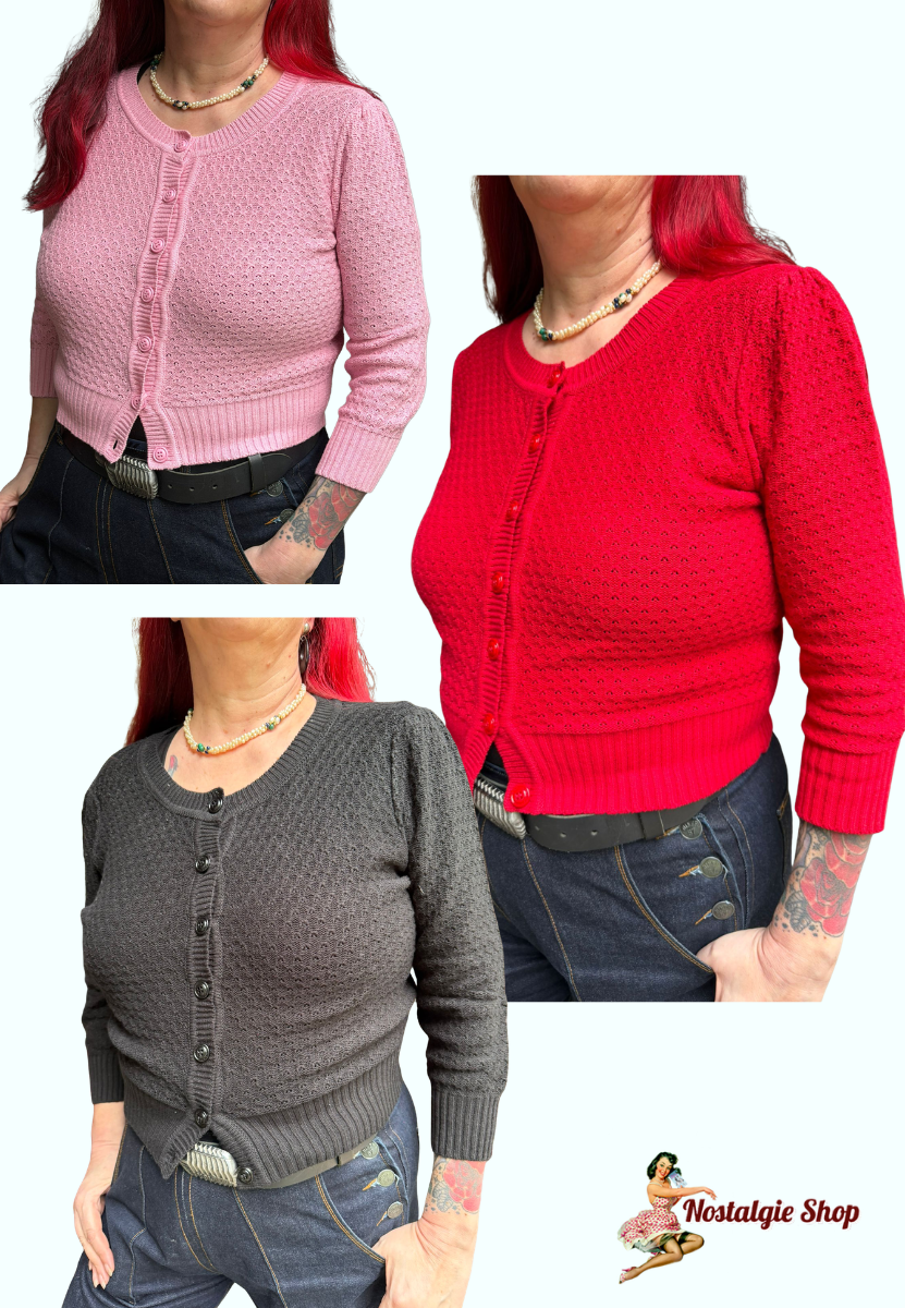 Mak - Strickjacke 3/4 Arm verschiedene Farben