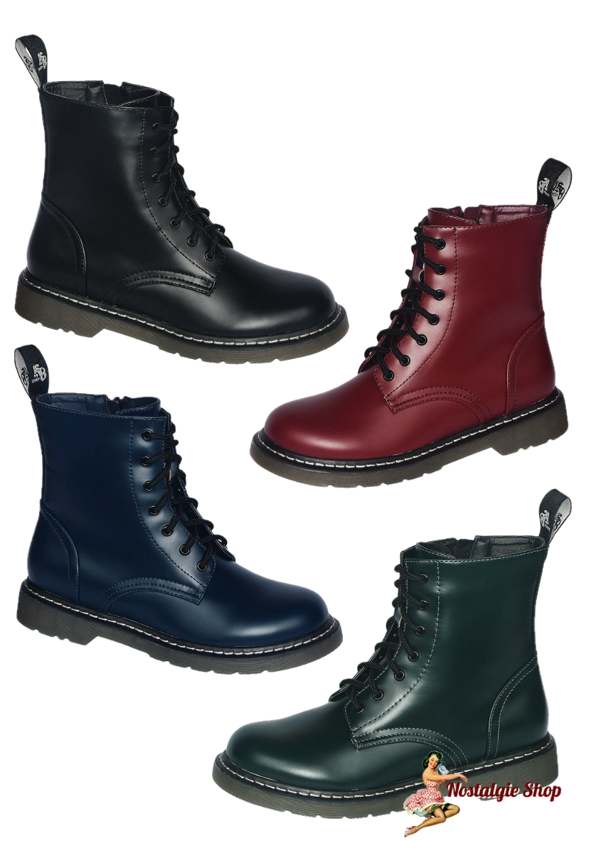 4 Farben Knightsbridge London - Dark Creationz 7 Loch DC Boots