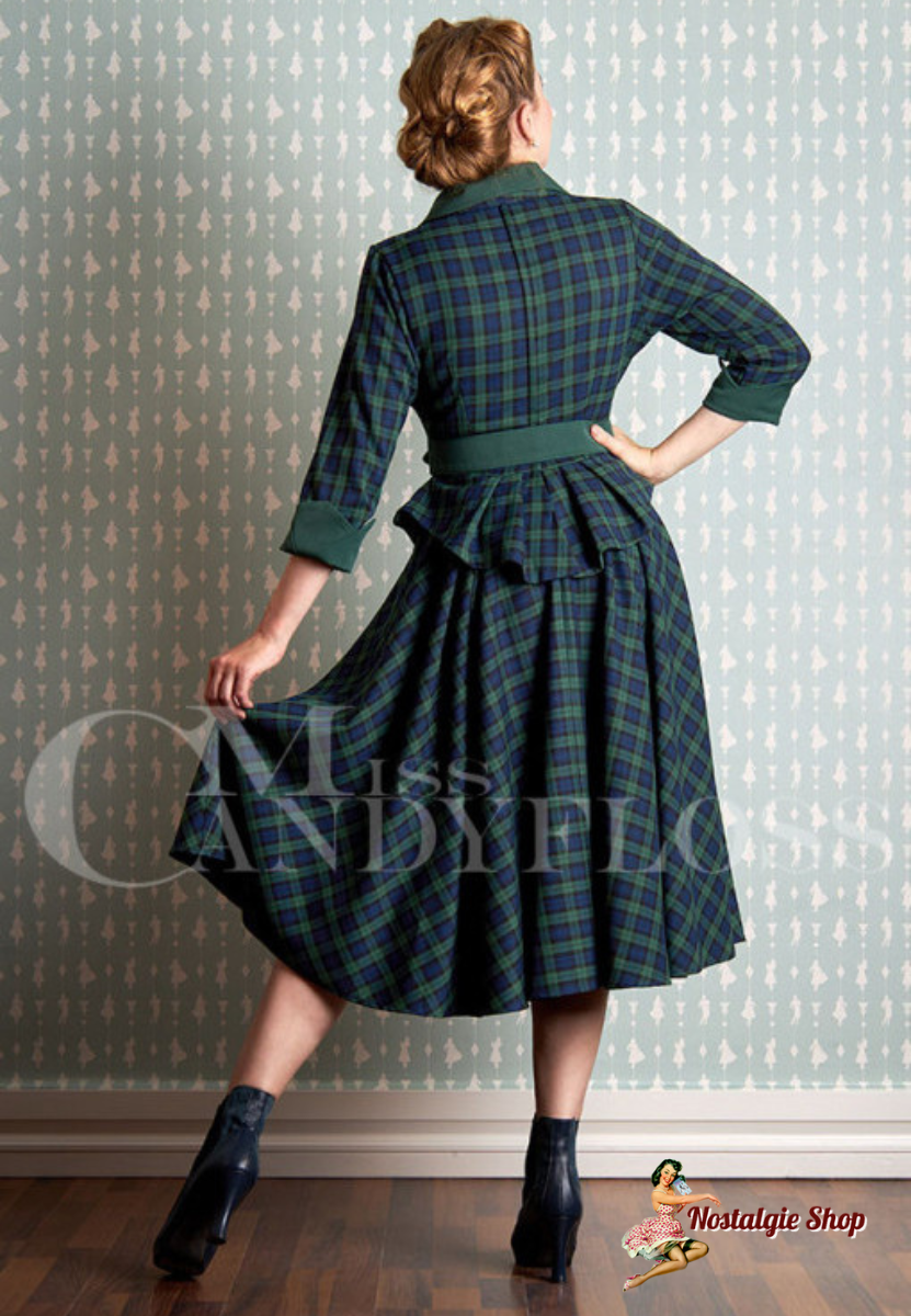 Miss Candyfloss - Esmee-Gia Tartan blazer-dress with hidden pockets