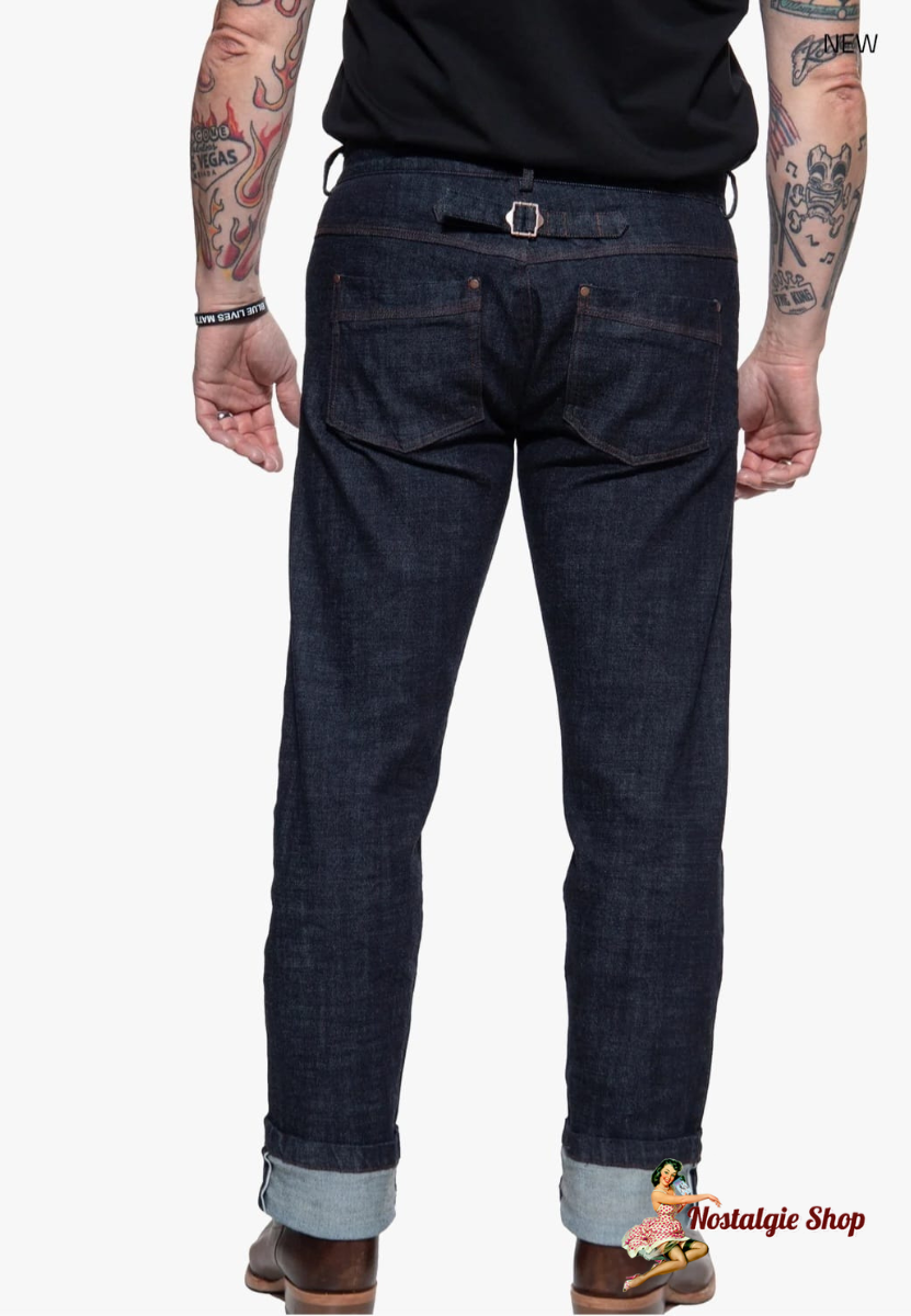 King Kerosin - Jeanshose 'Robin' Chinchback in  Raw Denim