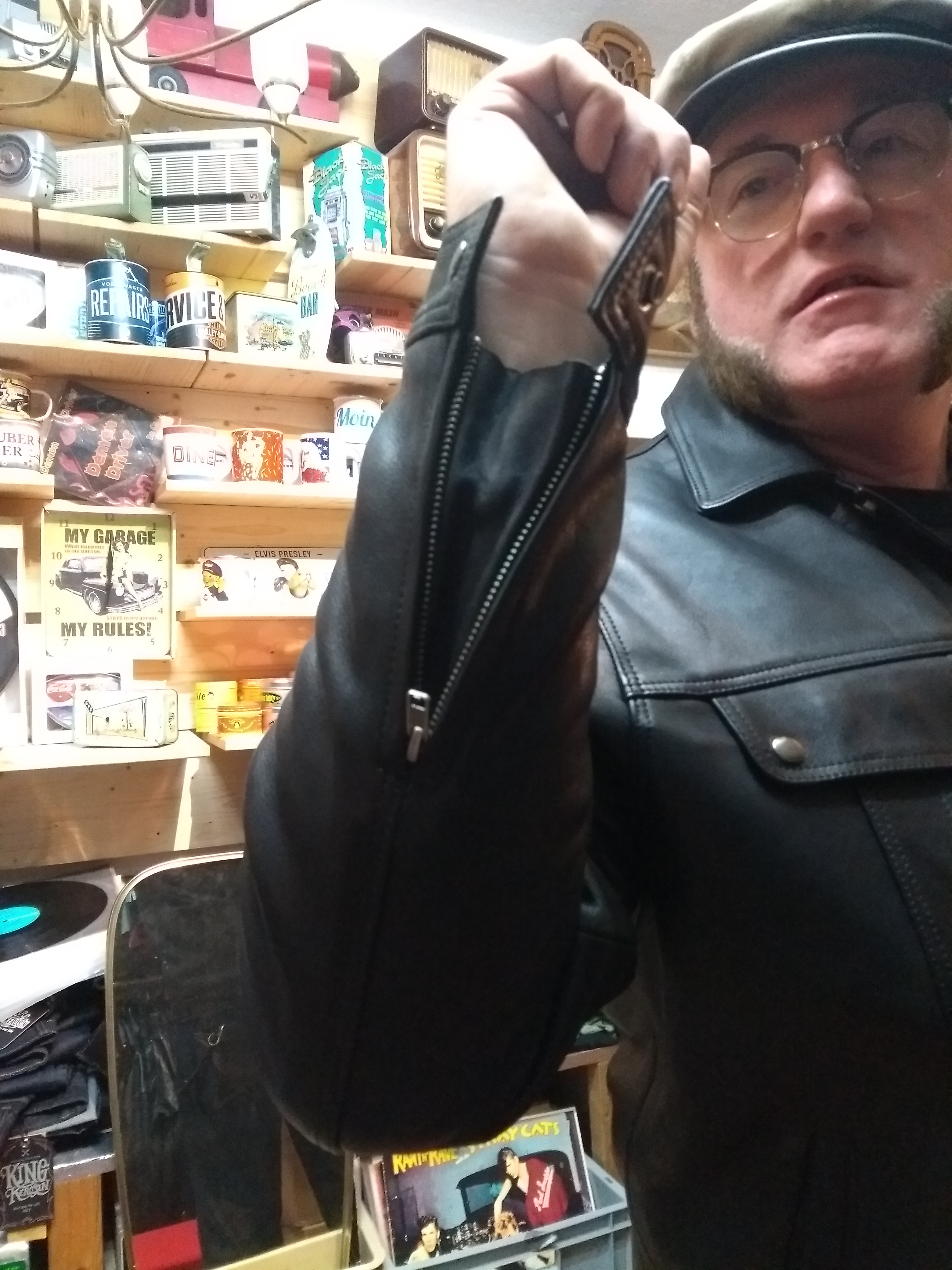 Rock n Roll Lederjacke,50er Rockabilly , die beste Qualität