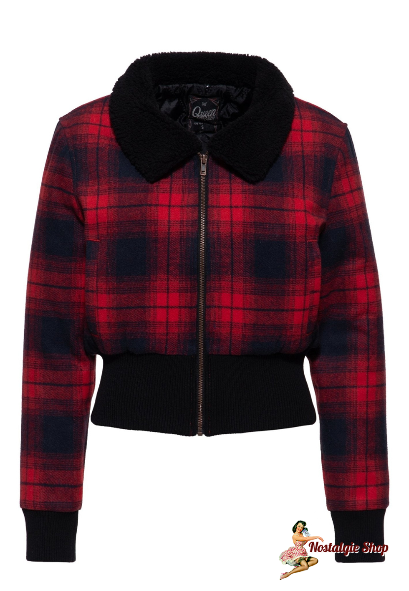 Queen Kerosin - Flanelljacke in Rot