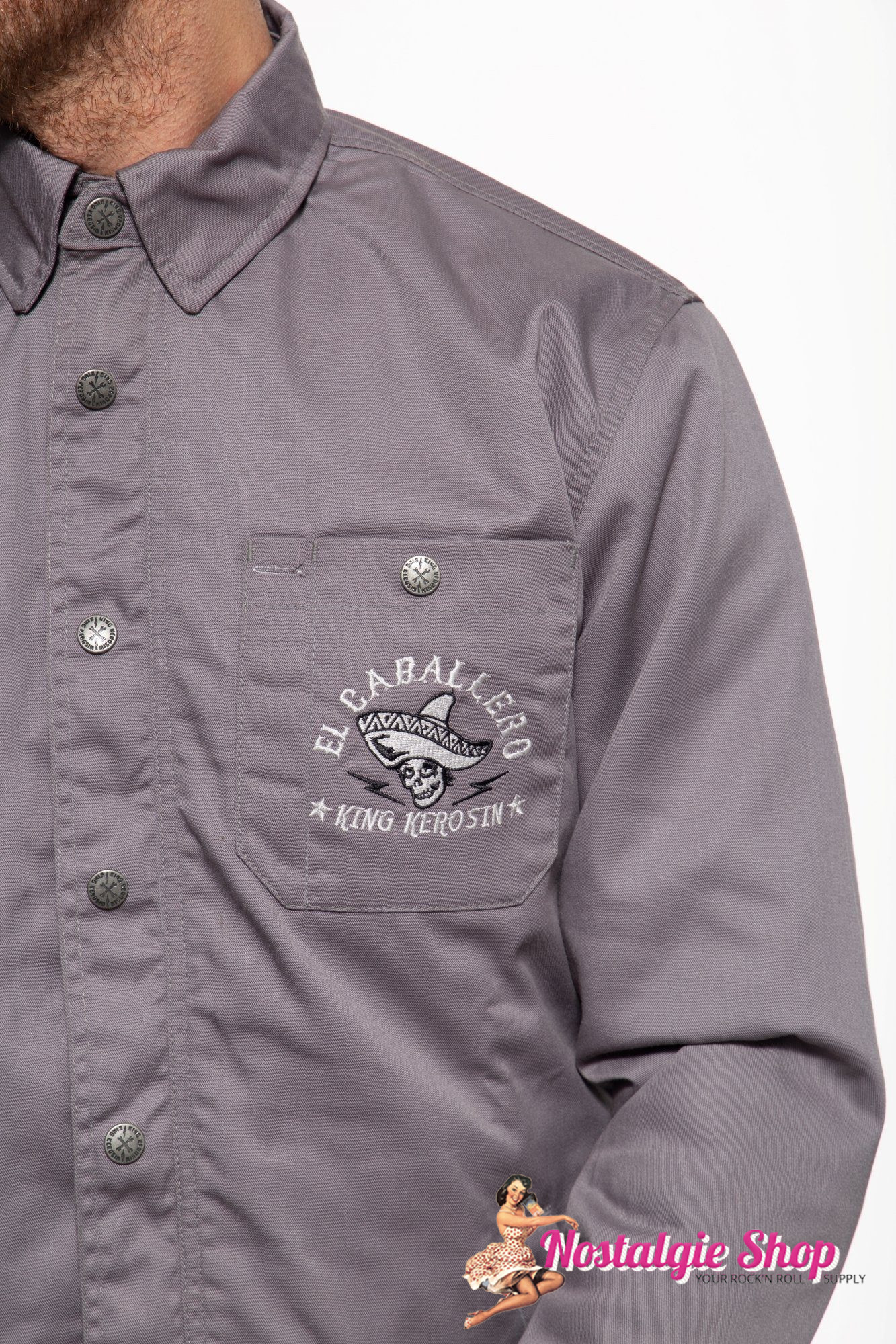 King Kerosin - Funktionshemd/jacke mit Softshell Innenfutter - El Caballero