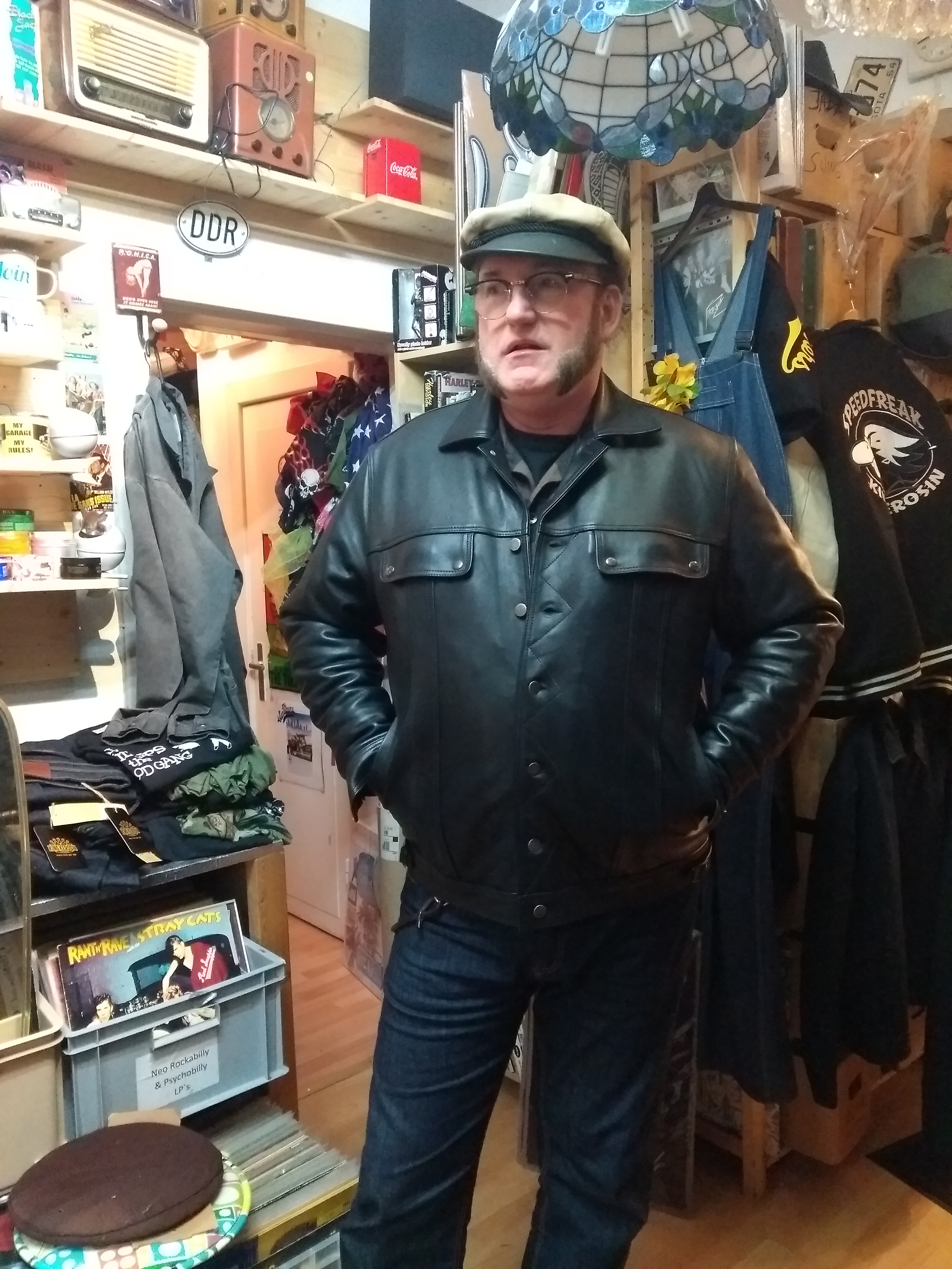 Rock n Roll Lederjacke,50er Rockabilly , die beste Qualität