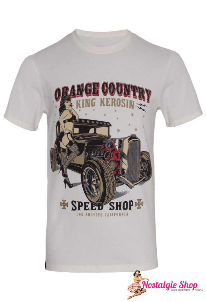King Kerosin - Orange Country T-Shirt - blau oder weiß