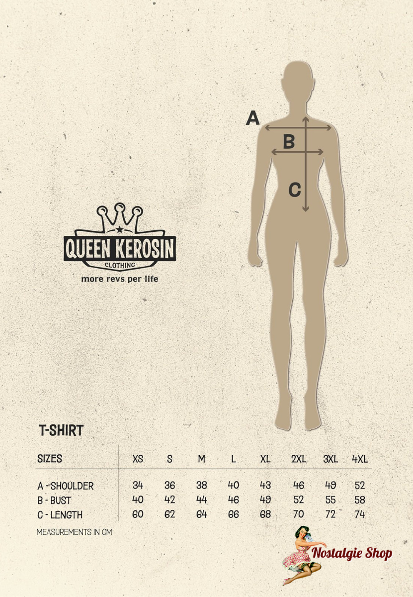 Queen Kerosin - T-Shirt 'Garage Built' in Schwarz