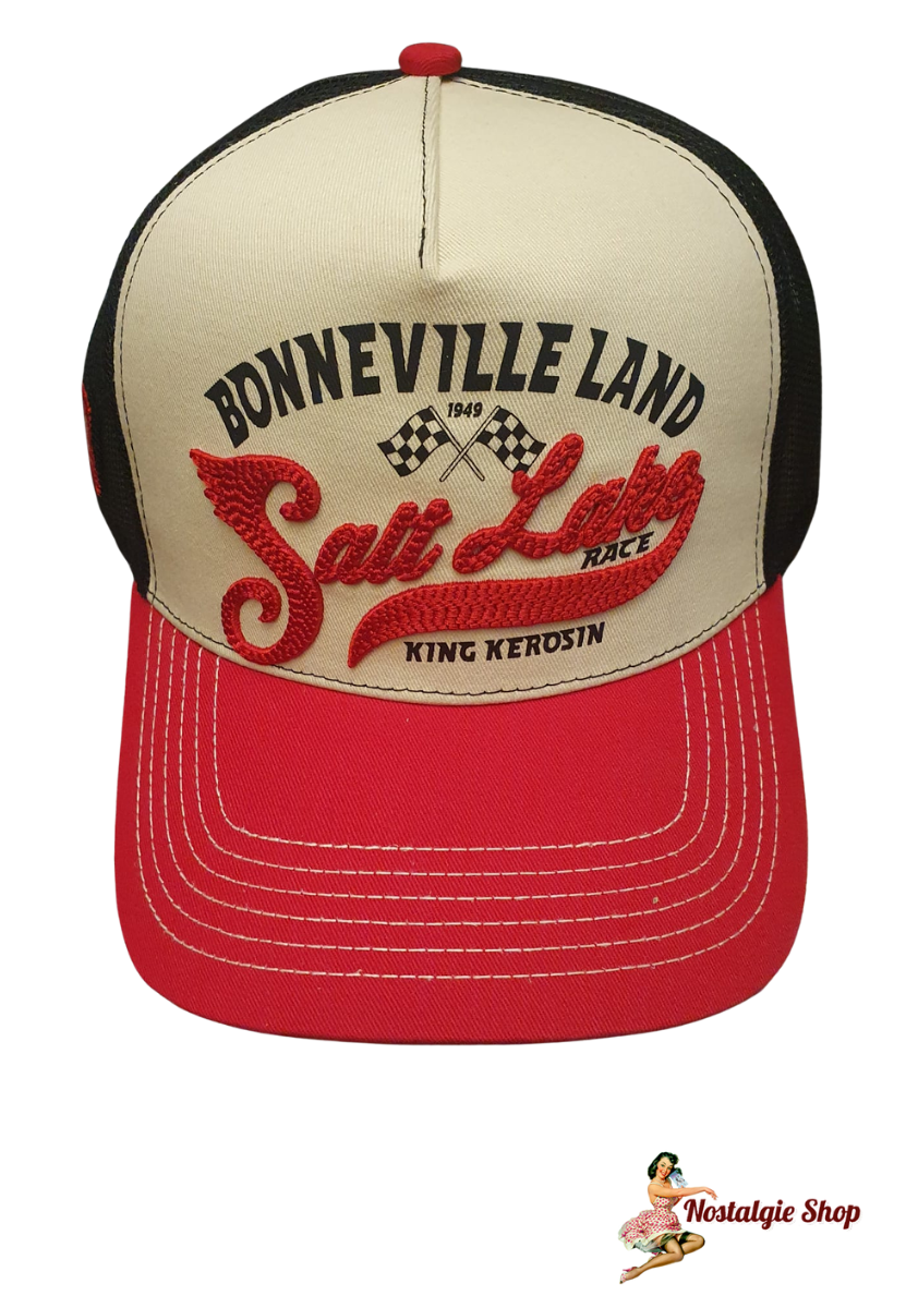 King Kerosin - TRUCKER CAP Salt Lake Red & Of White