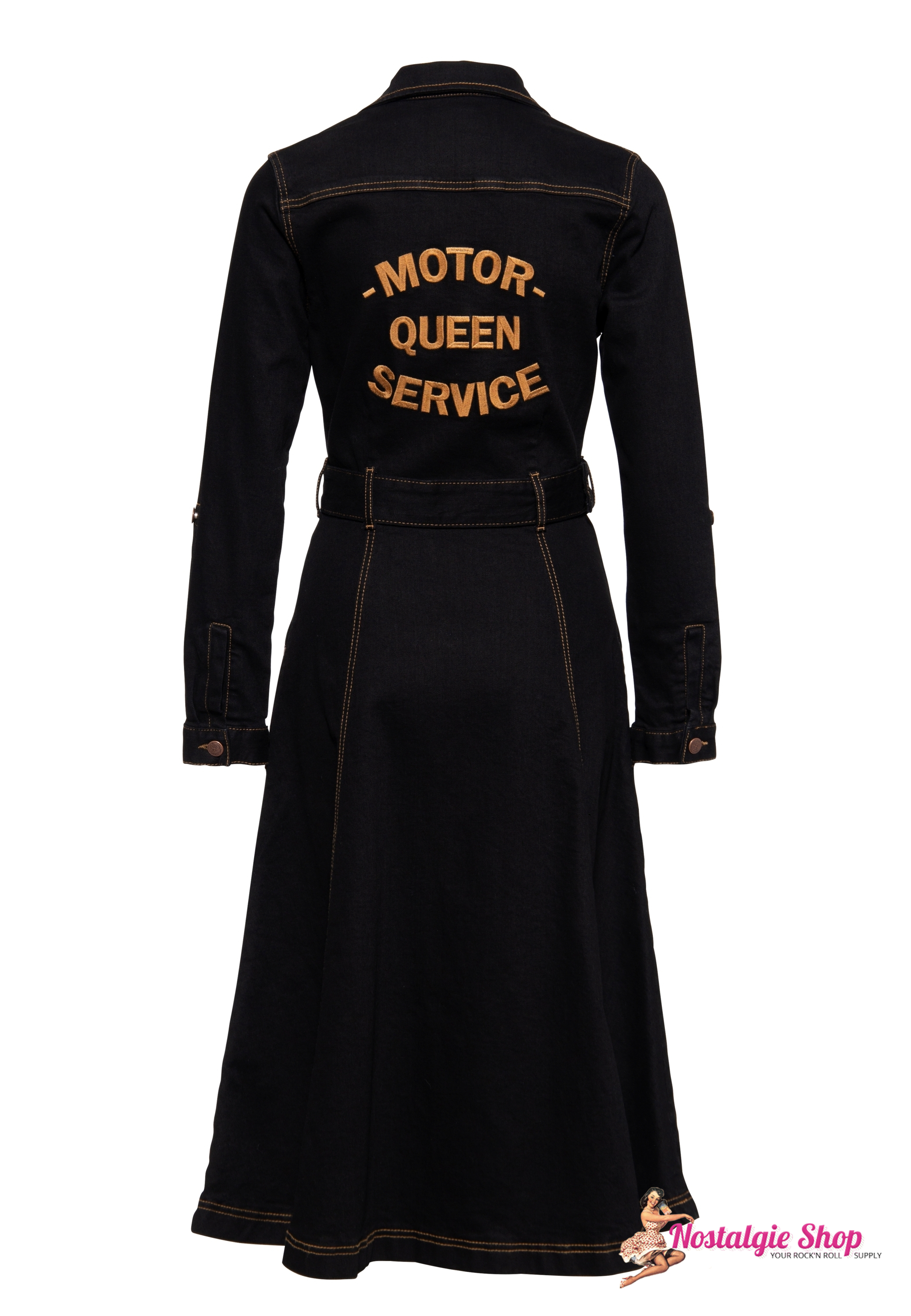 Queen Kerosin - Workwear Denim Swingkleid - Motor Queen Service