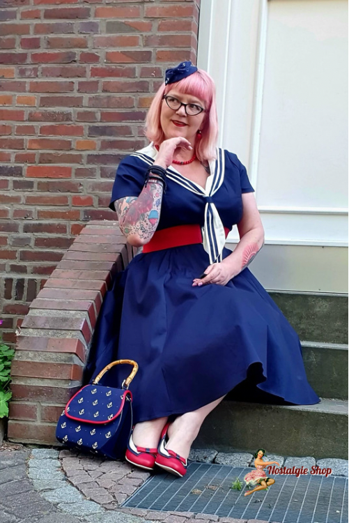 Collectif - Nene Sailor Swing Dress
