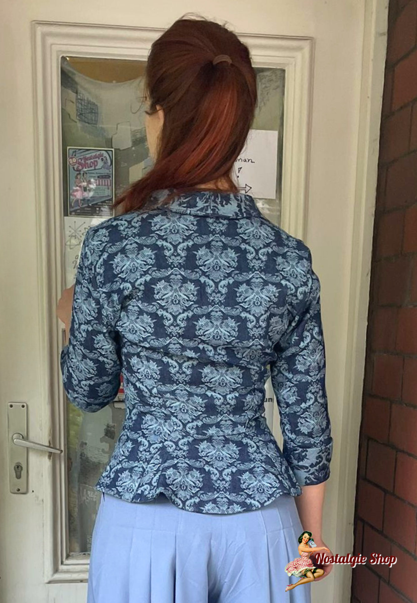 Miss Candyfloss - Medina-Lee Figure-fitted denim blazer