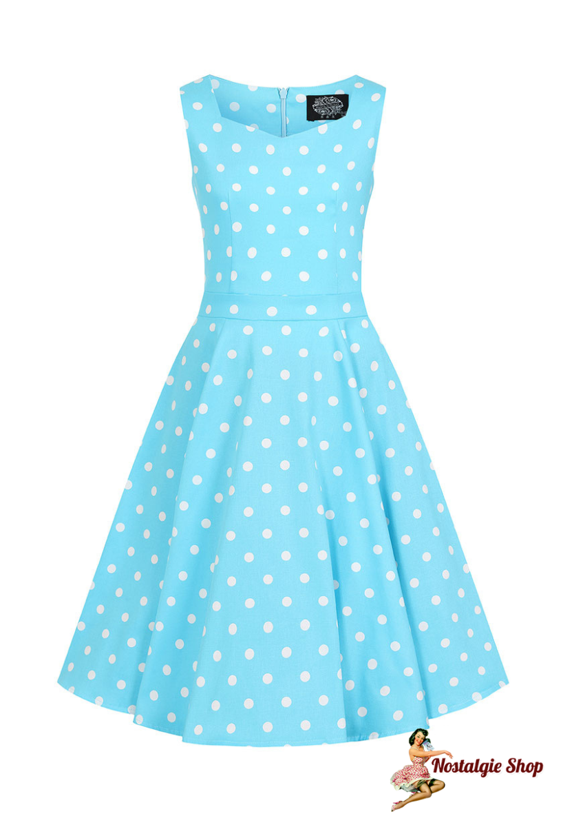 Hearts and Roses - Mädchen Swing-Kleid in Türkis