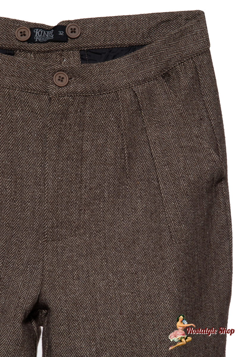 King Kerosin - Stoffhose in Braun