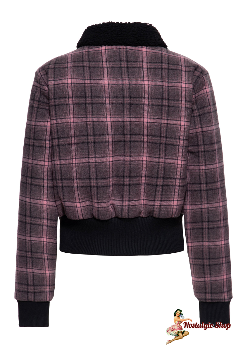 Queen Kerosin - WINTERJACKE Rose Teddy Kragen
