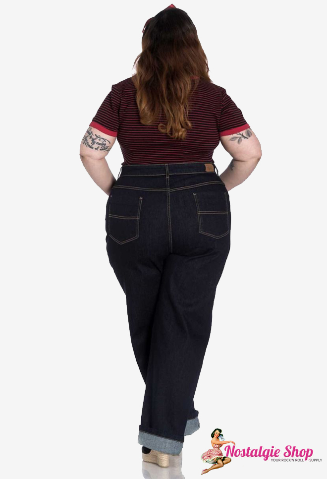 Hell Bunny Weston Highwaist Jeans blue