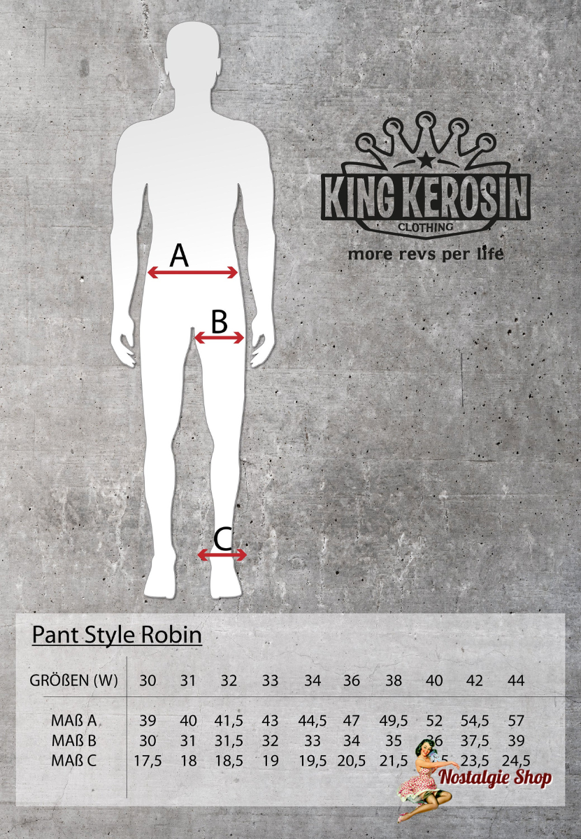 King Kerosin - Selvedge Jeans mit Stretch «Robin Selvedge»