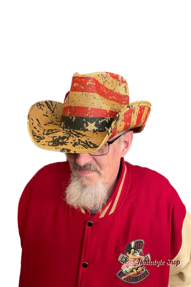 Strohhut  Redneck USA Country Boy hochwertig