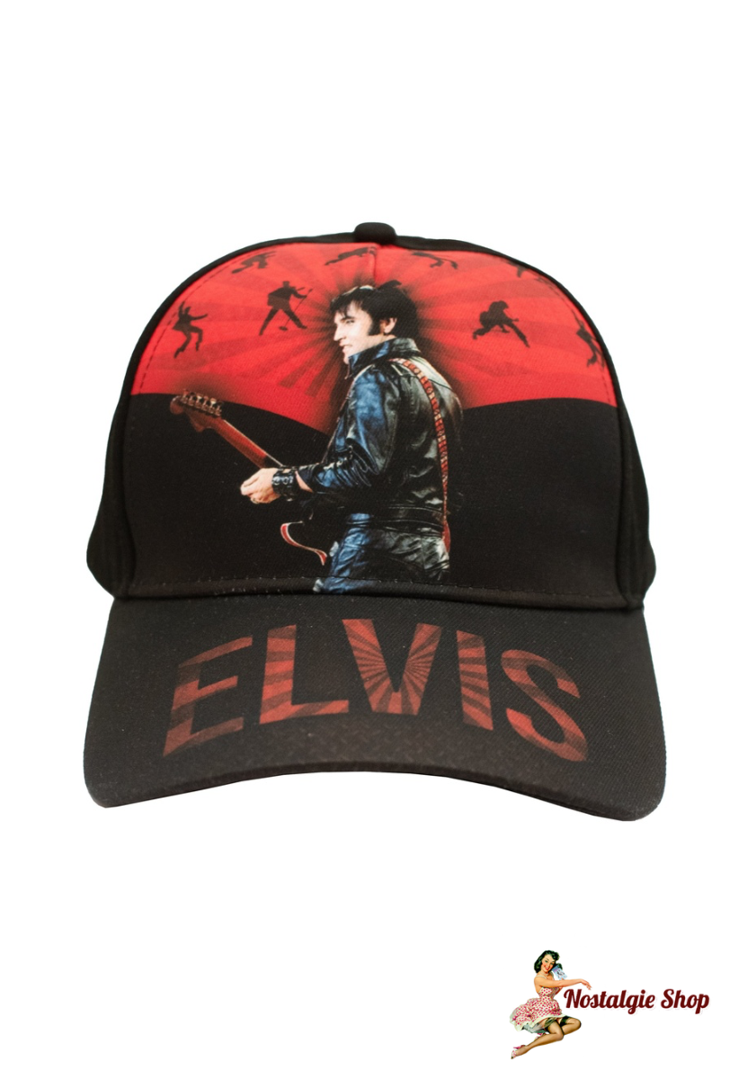 Direkt aus Memphis - Elvis Cap - Black & Red '68