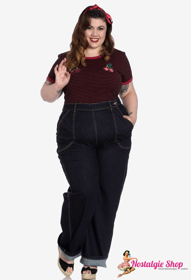 Hell Bunny Weston Highwaist Jeans blue
