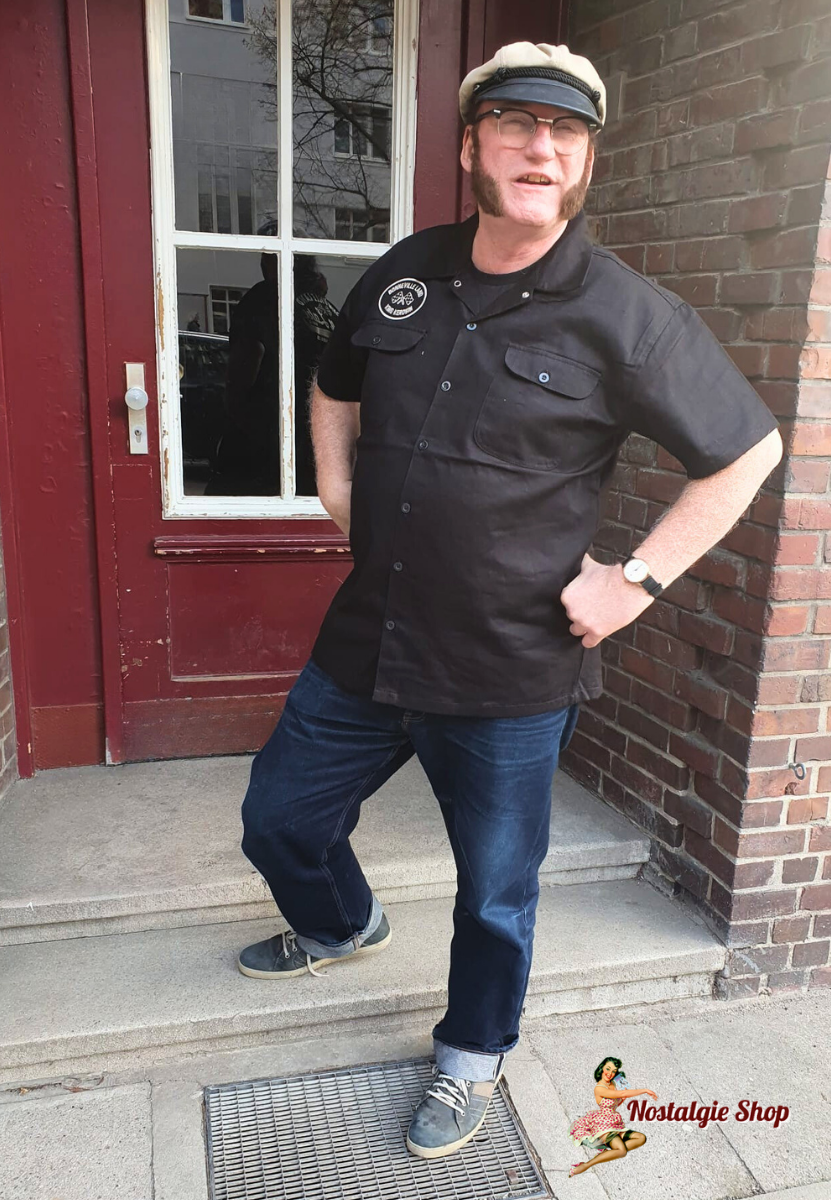 King Kerosin - WORKWEAR HEMD 'BONNEVILLE LAND' IN SCHWARZ