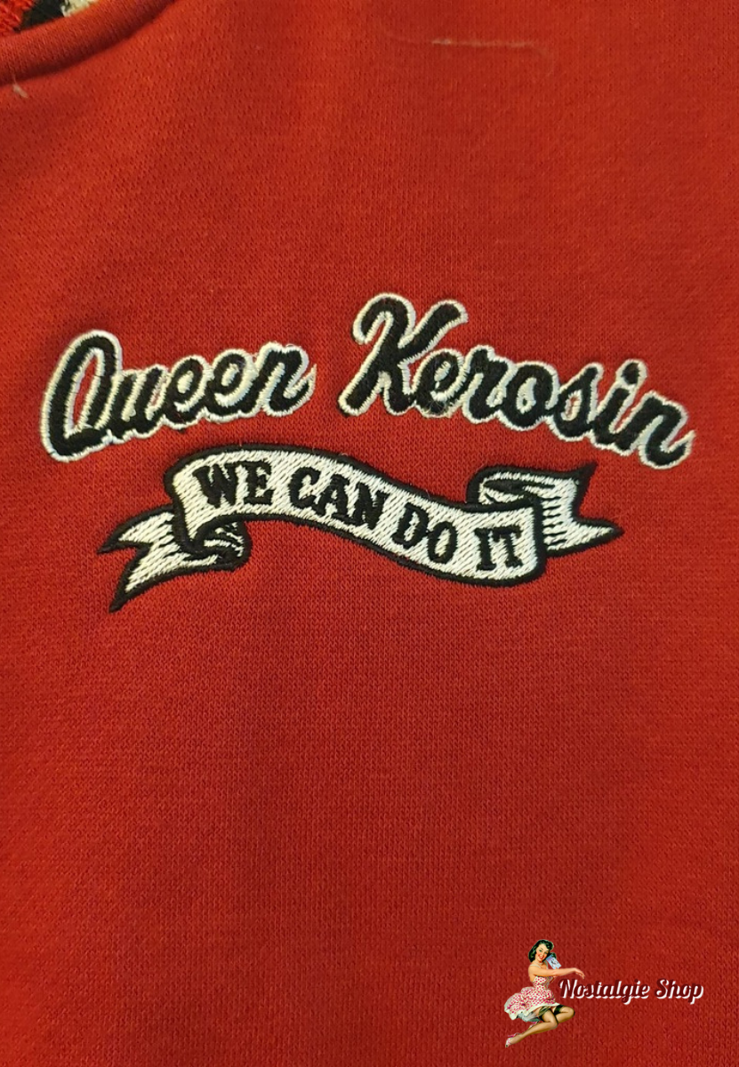 Queen Kerosin - Damen College Sweat Jacke "We Can Do It" Red