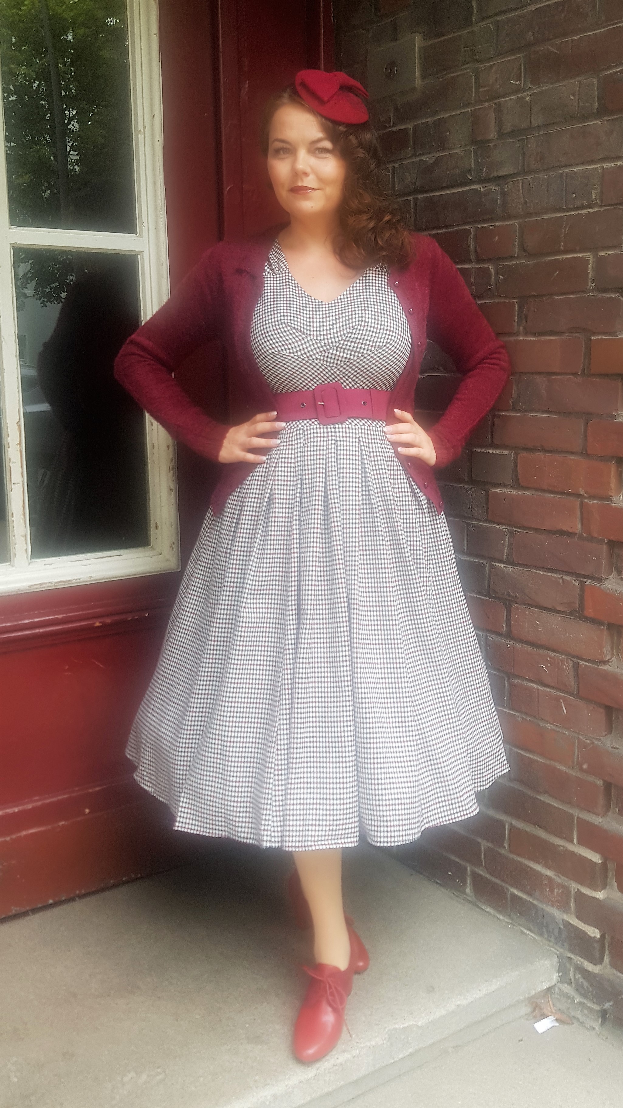 Miss Candyfloss Swingkleid Jolene-Plum