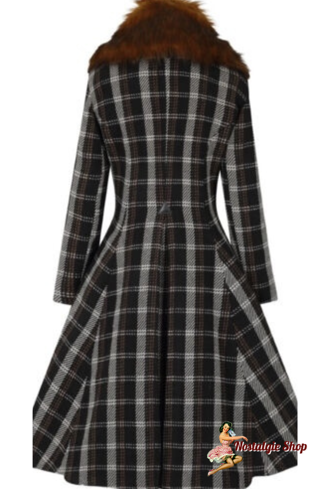 Hell Bunny - Brooklyn Mantel in Tartan Muster