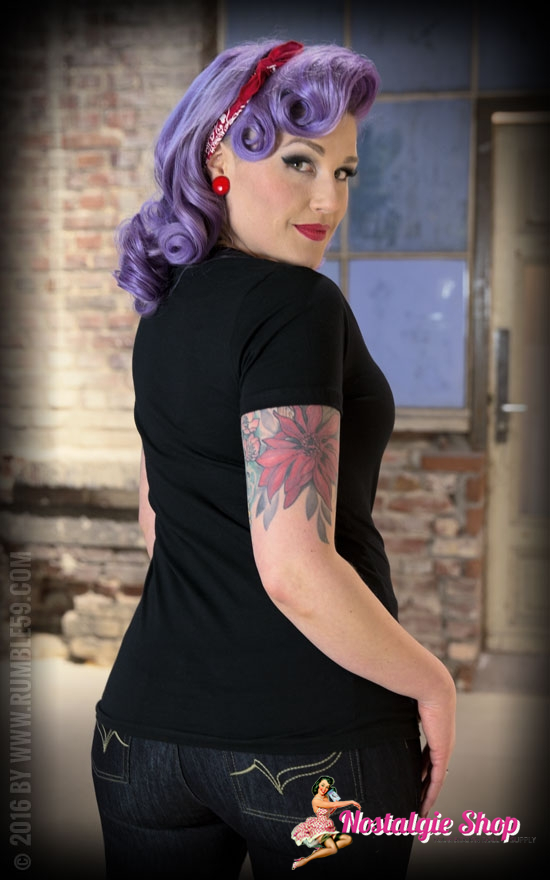 Rumble59 Damen T-Shirt Hotrod Betty's Spark Plugs