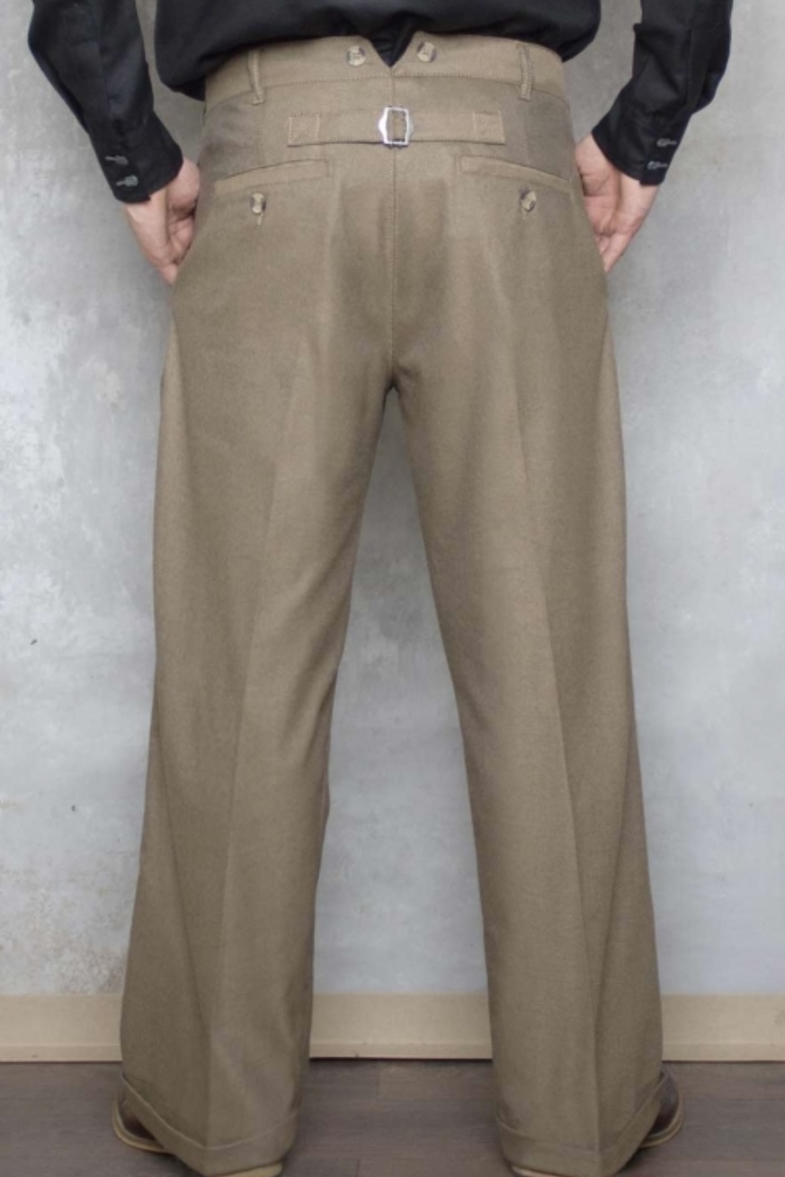 Rumble59 - Vintage Loose Fit Pants New Jersey beige