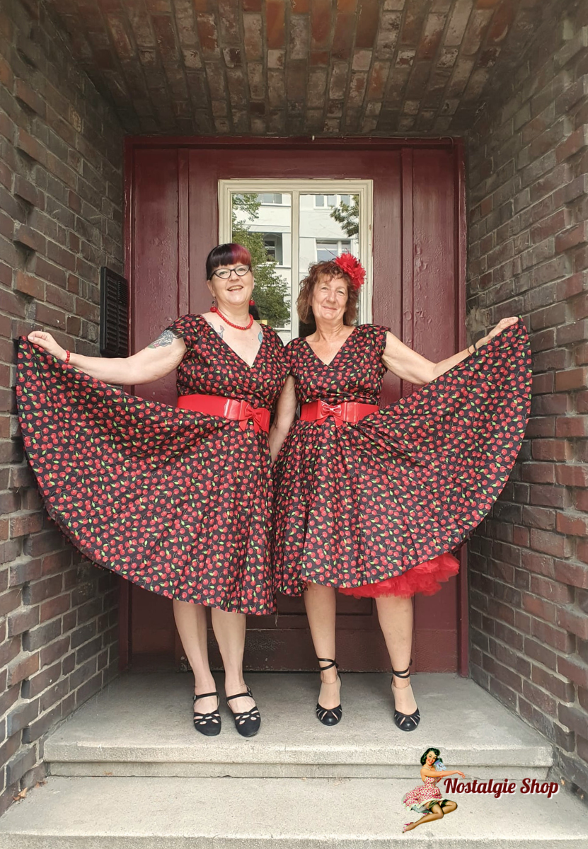 Tiki - Petticoatkleid Cherry BELLA, 50s Style Rockabilly Dress