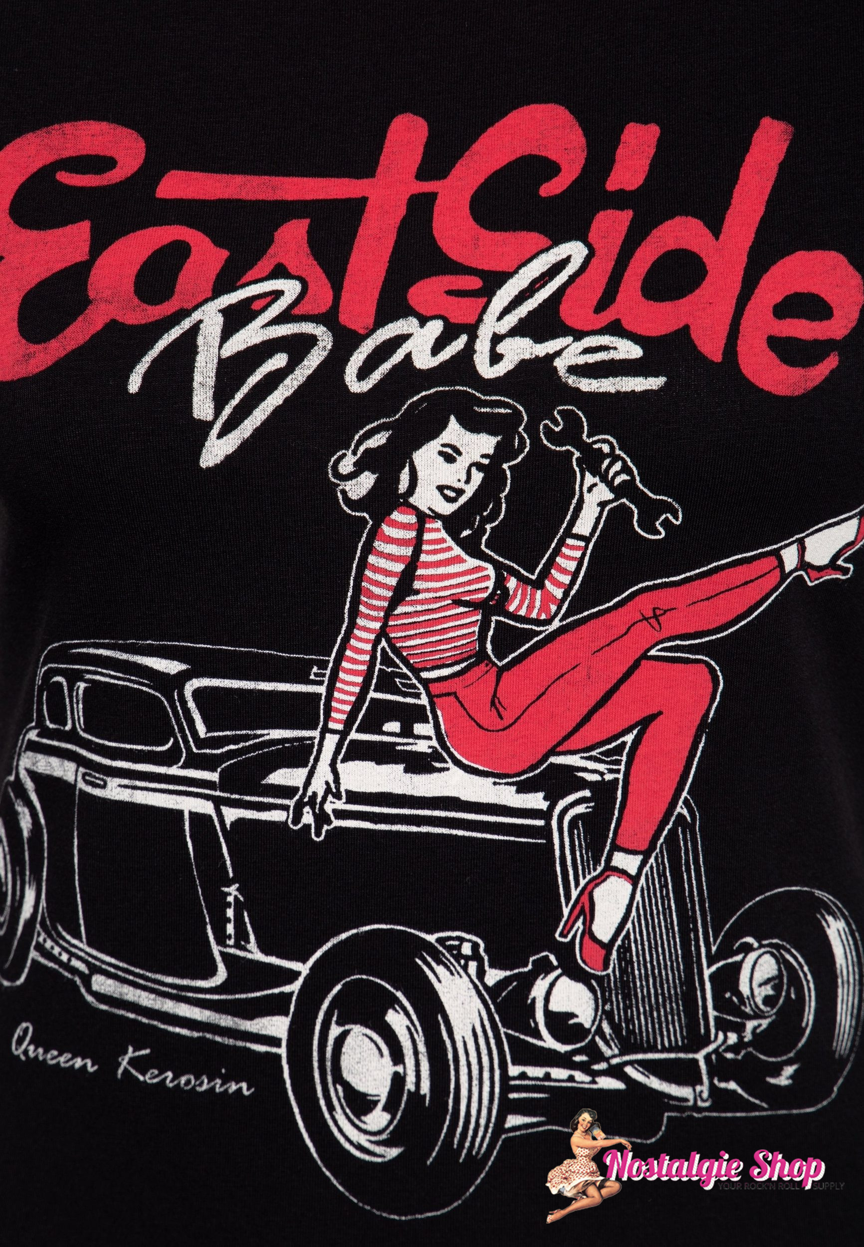 Queen Kerosin - Damen Vintage T-Shirt - East Side Babe