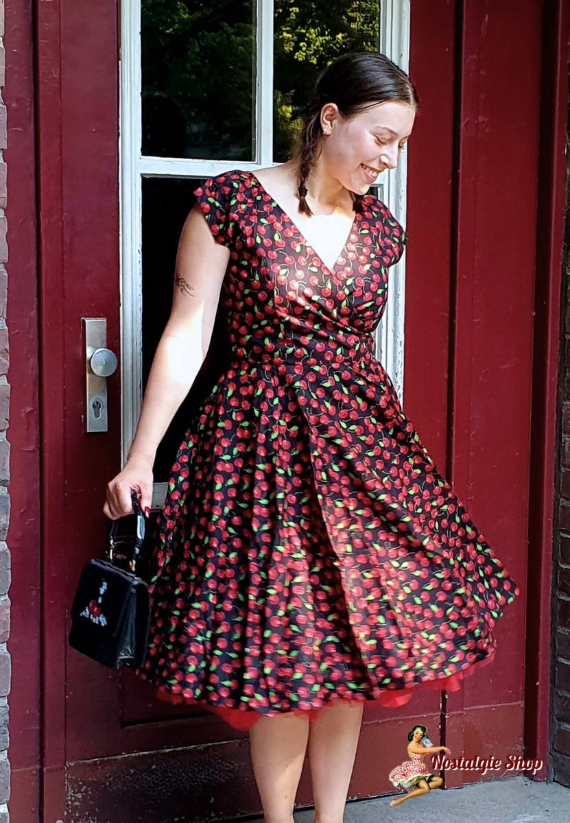 Tiki - Petticoatkleid Cherry BELLA, 50s Style Rockabilly Dress