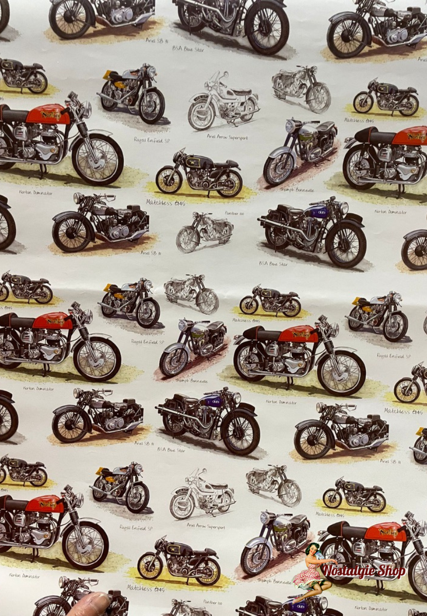 Geschenkpapierbögen - ,Käfer,US Car,Gitarren,Bike,Vintage Mode,Verschiedene Motive