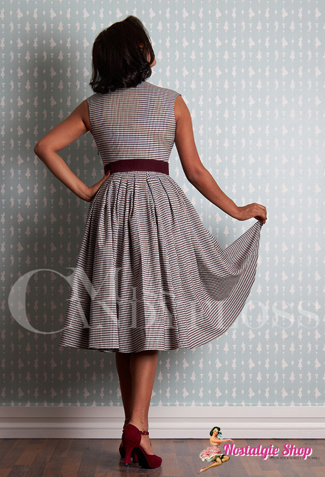Miss Candyfloss Swingkleid Jolene-Plum