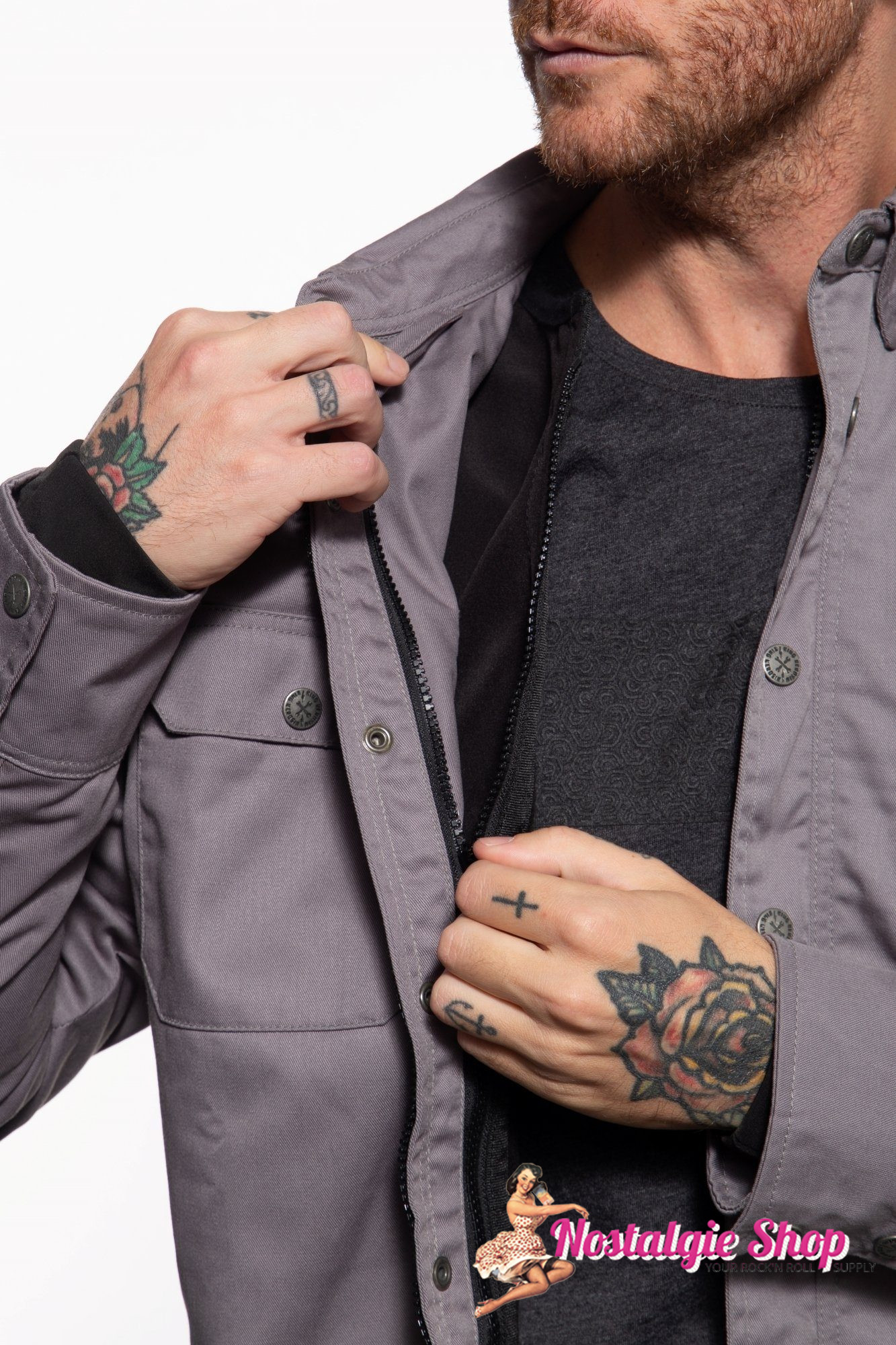 King Kerosin - Funktionshemd/jacke mit Softshell Innenfutter - El Caballero