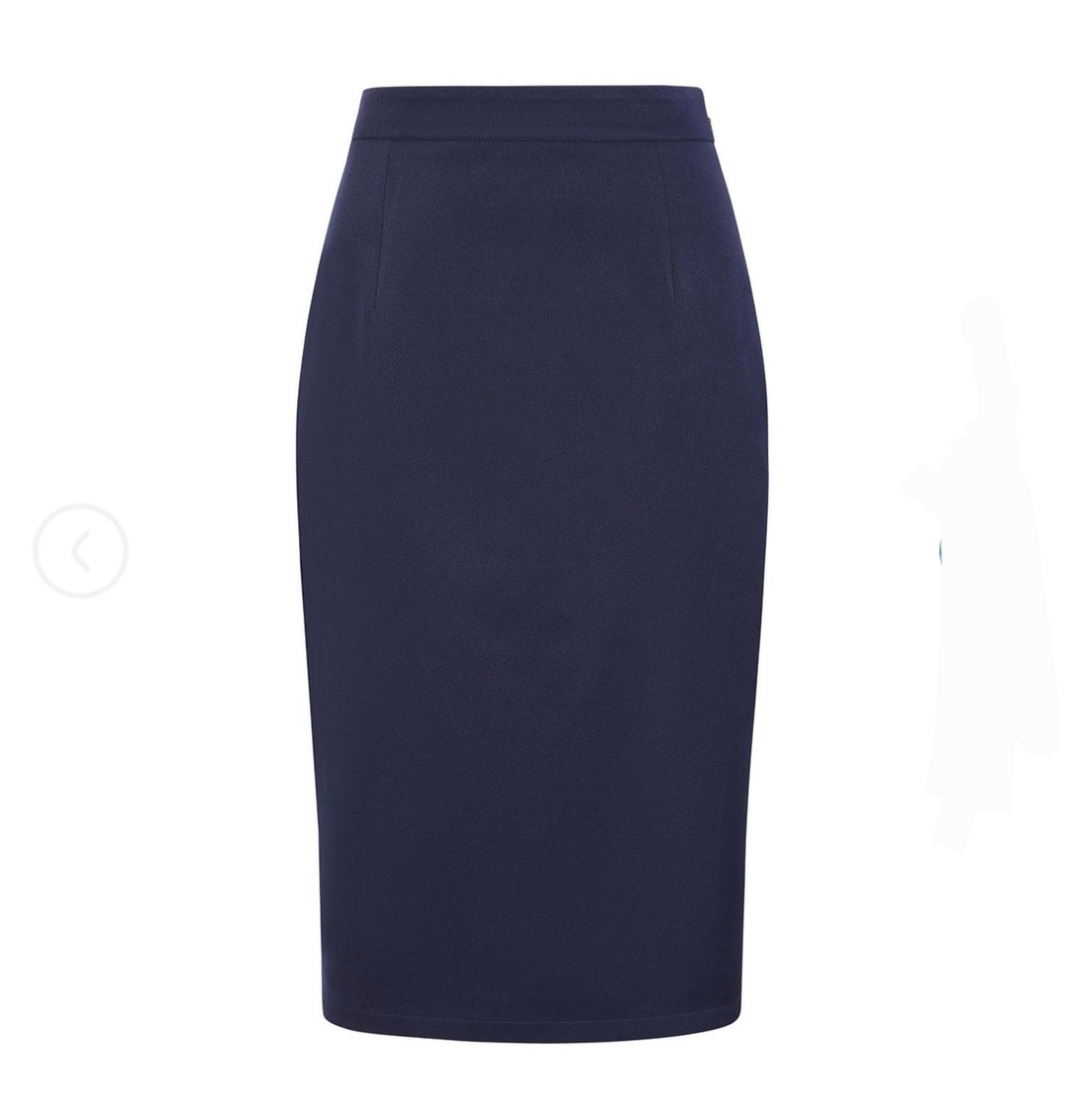 Banned - Retro 50s Leonia Pencil Skirt-Navy