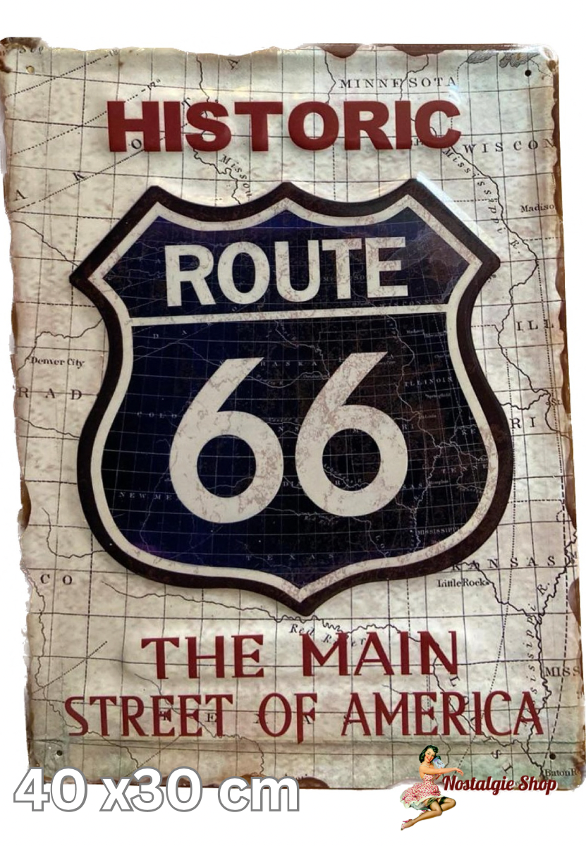 Blechschilder 30 x 40 cm verschiedene Motive,Route 66,Biker,Ford,Hot Rod,Vespa.BMW,usw.