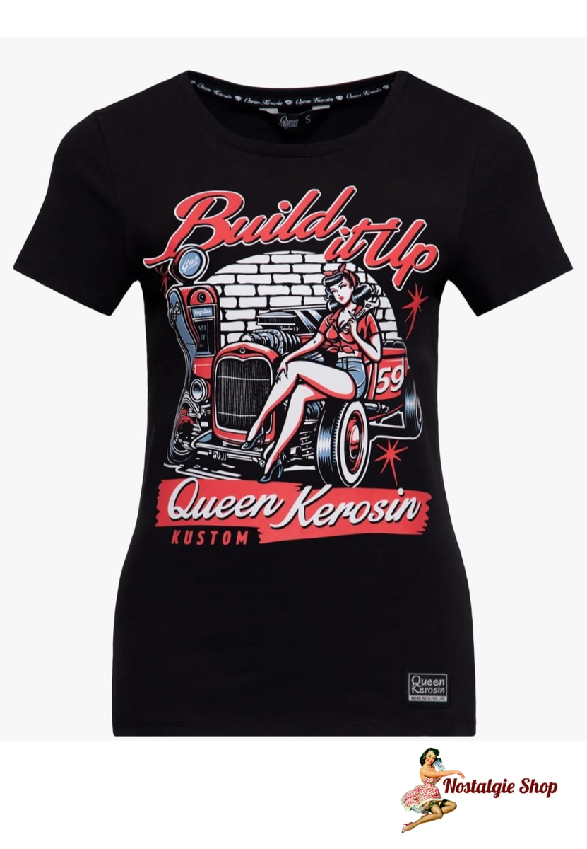 Miss Candyfloss - T-Shirt 'We Can Do It' in Schwarz