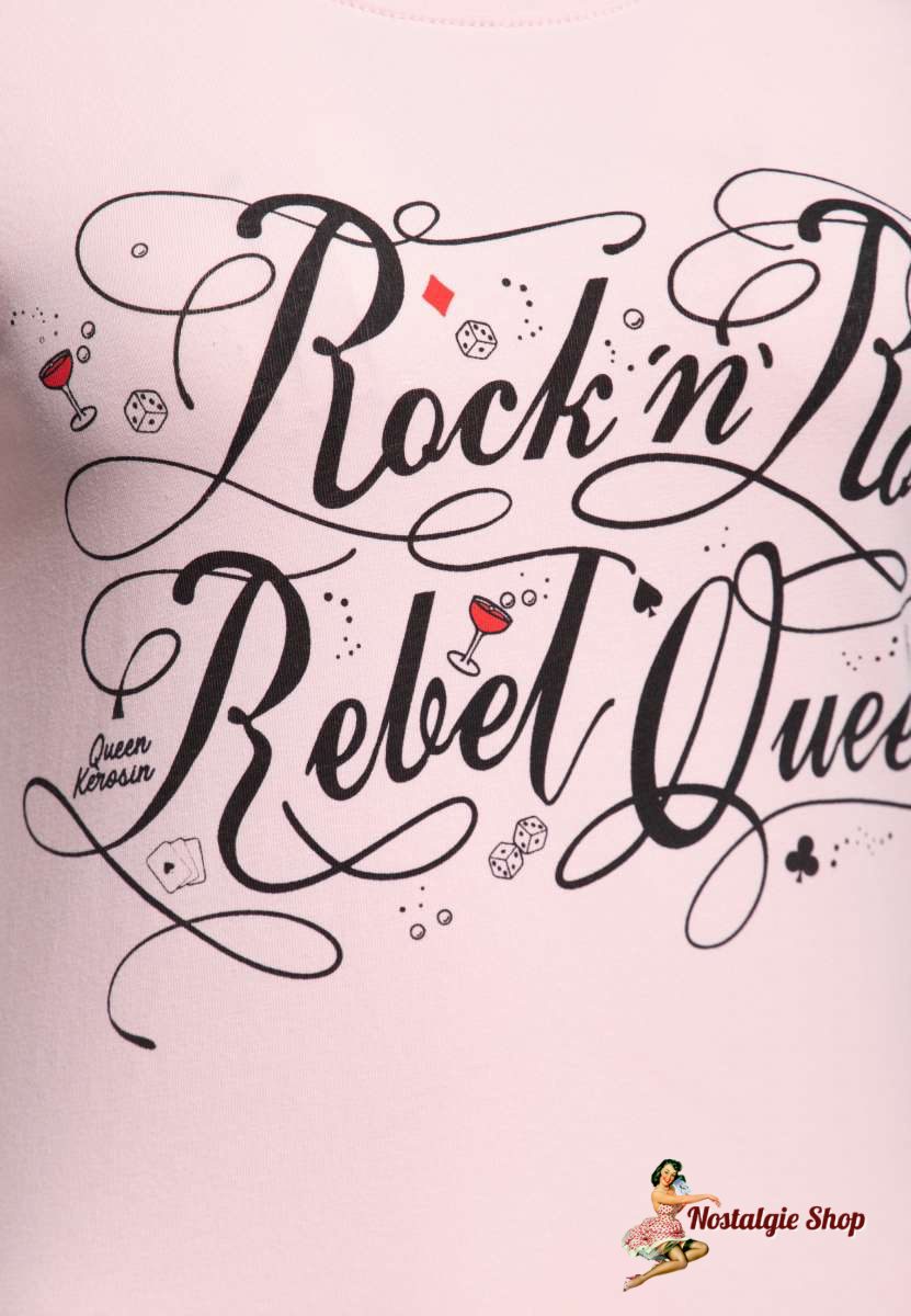 Queen Kerosin  - CLASSIC T-SHIRT »ROCK'N ROLL REBEL QUEEN«