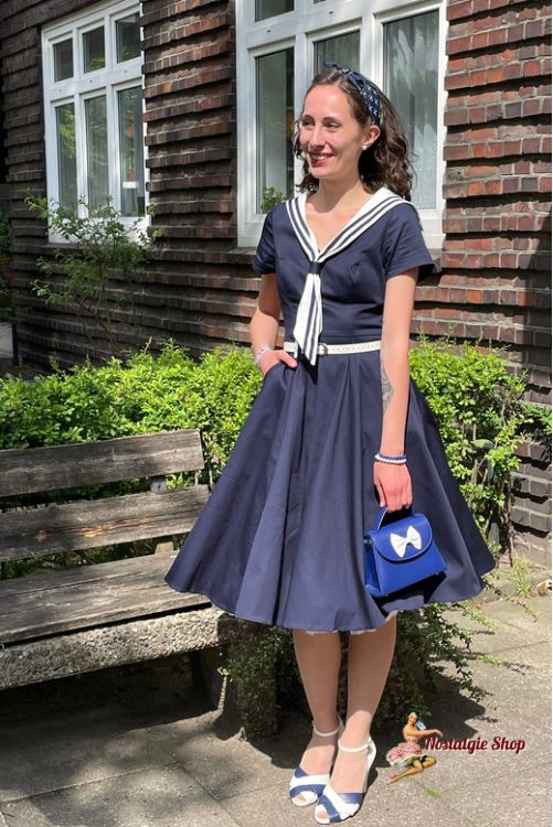 Collectif - Nene Sailor Swing Dress