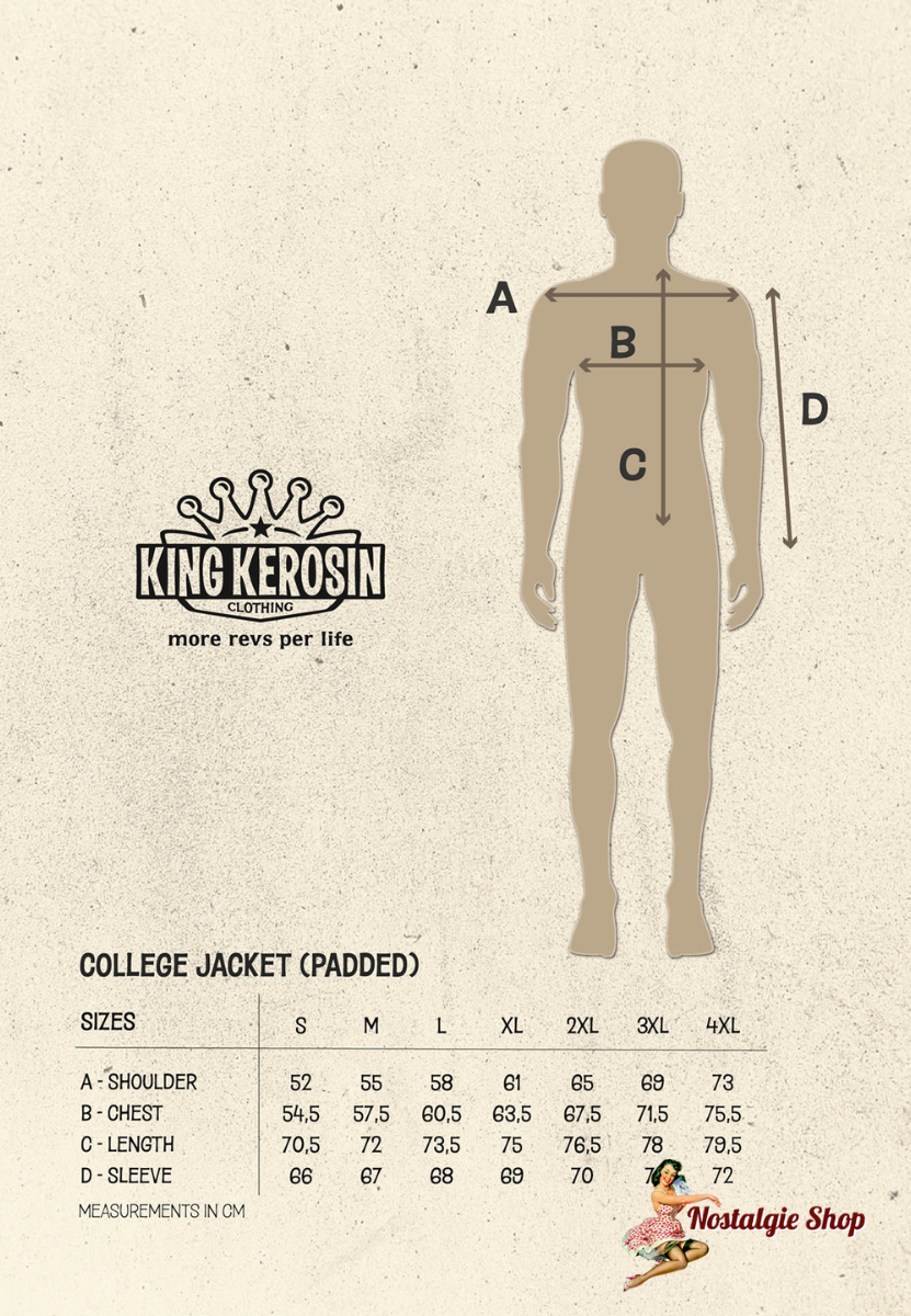 King Kerosin - COLLEGEJACKE 'MILWAUKEE' IN SCHWARZ