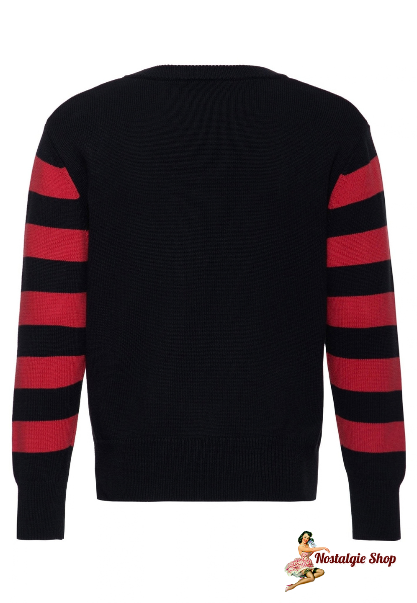 King Kerosin - Strickpullover 'Speedway Racers' in Schwarz