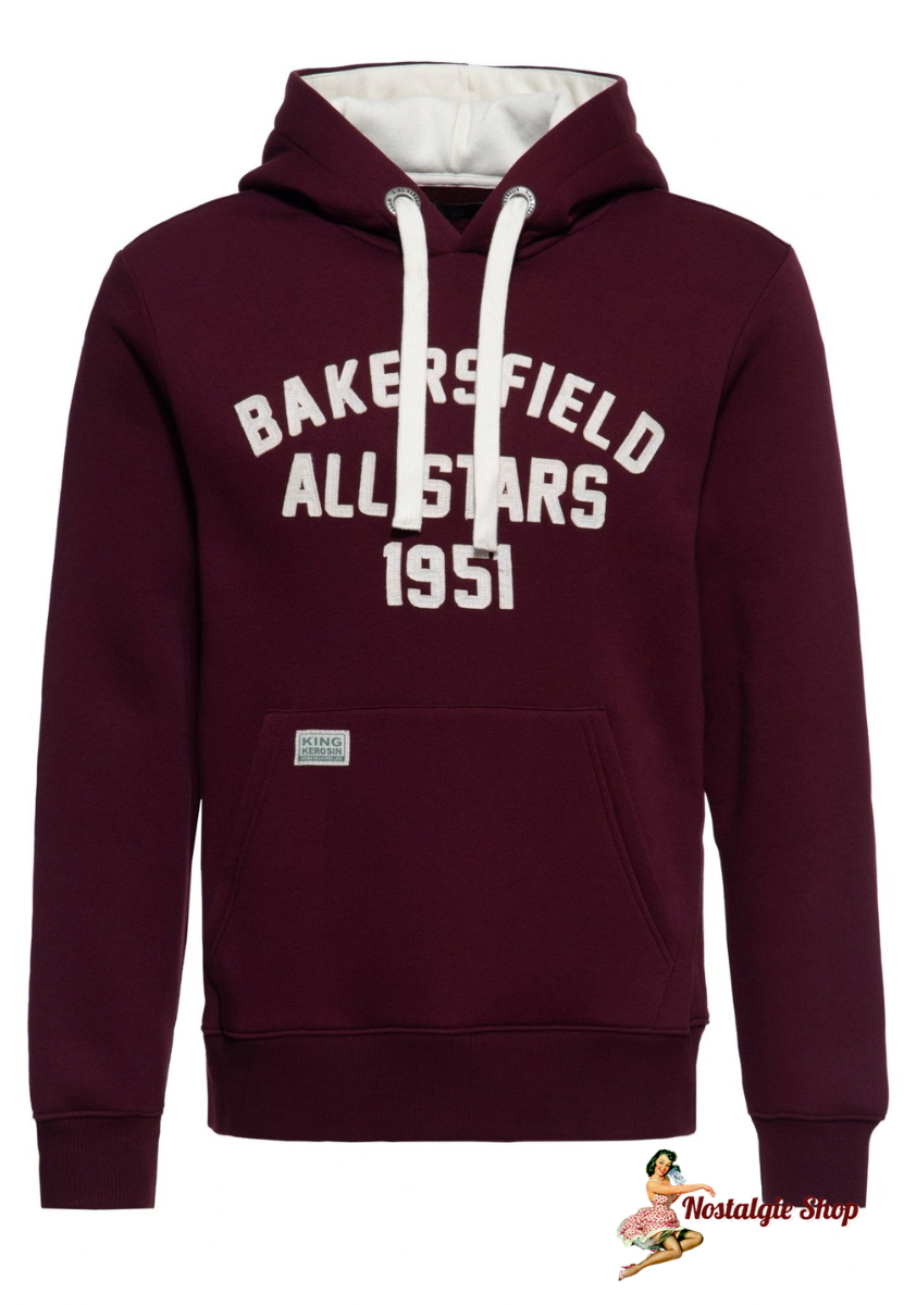 King Kerosin - Kapuzenpullover 'Bakersfield All Stars' in Bordeaux
