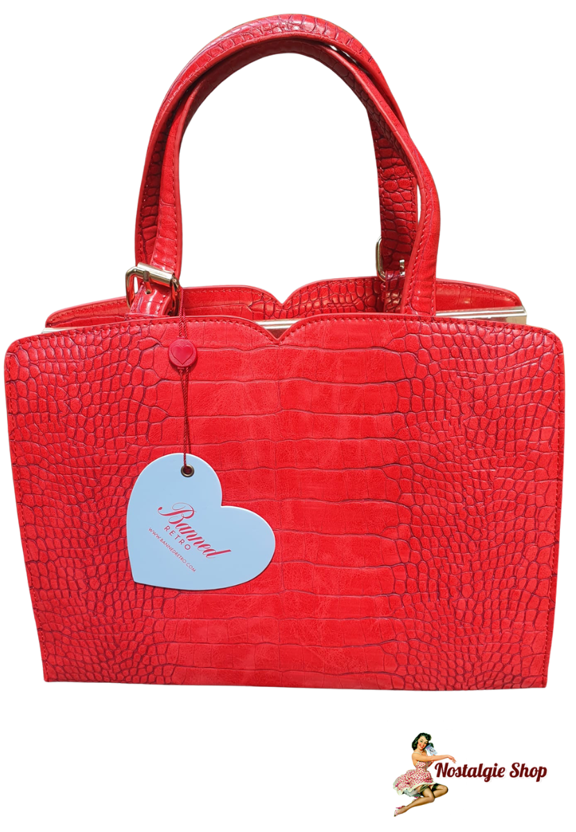Banned - Handtasche rot in Krokodiloptik