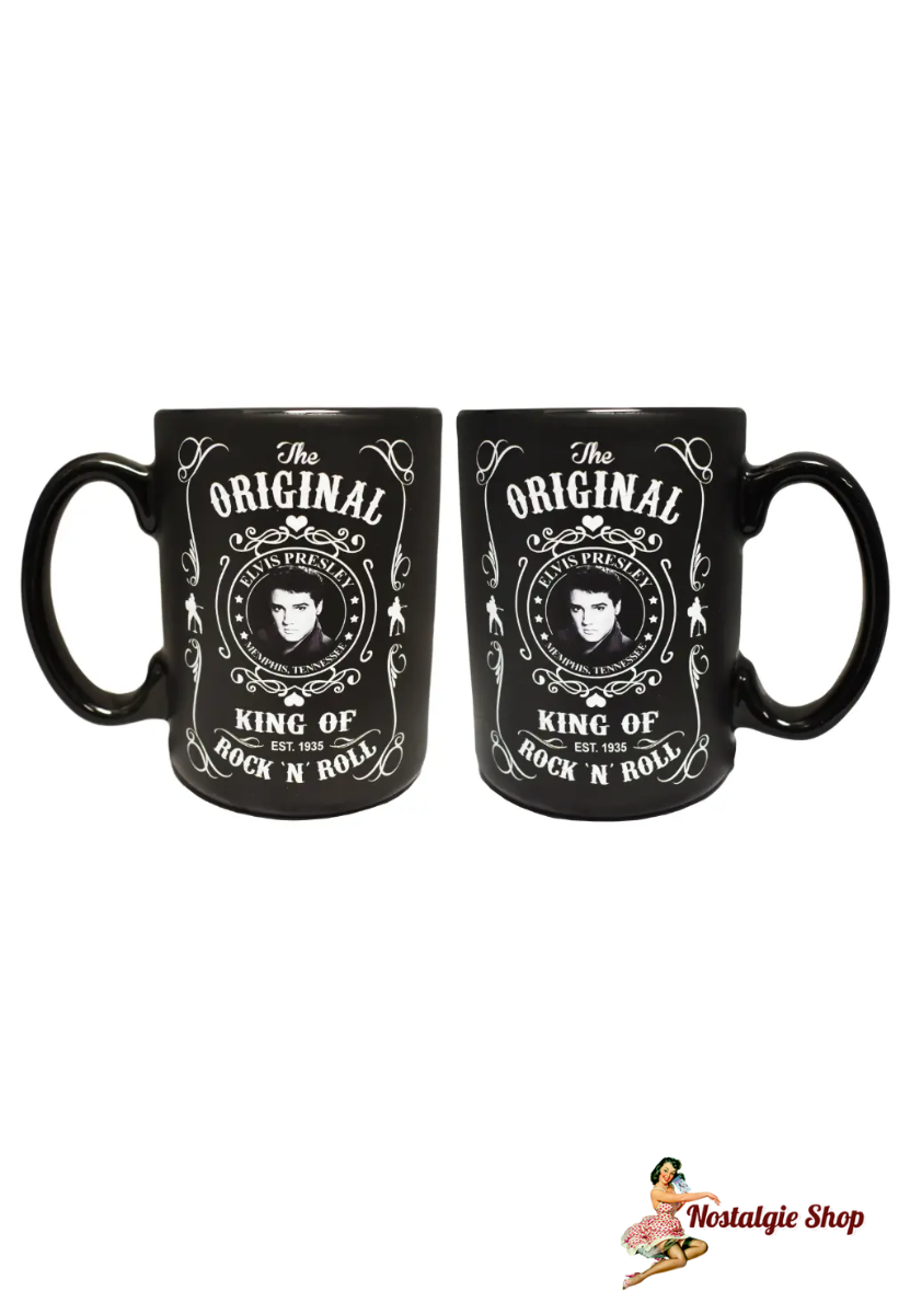 Direkt aus Memphis - Elvis Tasse Blk & Wht Est.