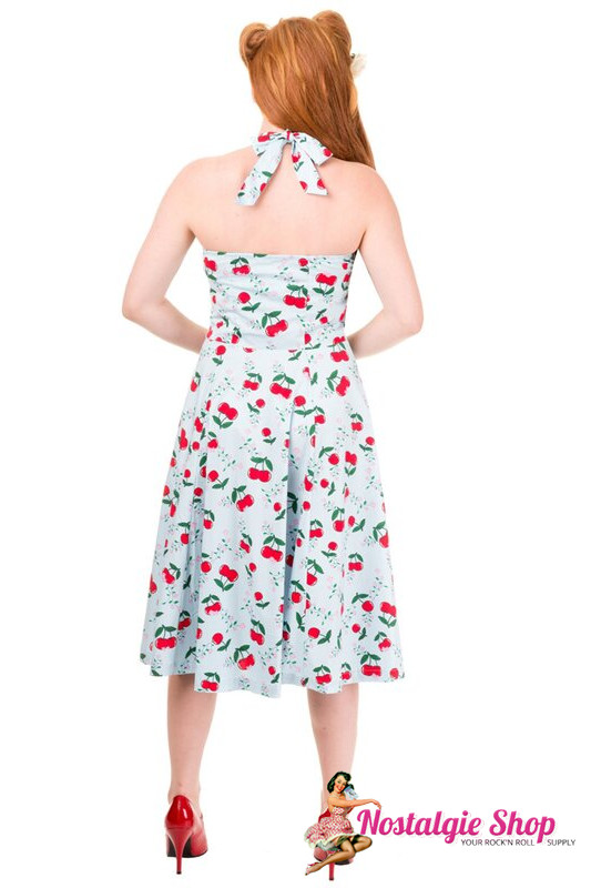 Banned Neckholderkleid -  Cherry Blind Side