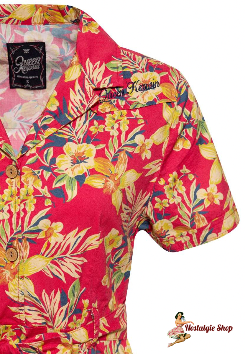 Queen Kerosin - Swingdress Hawaii Red