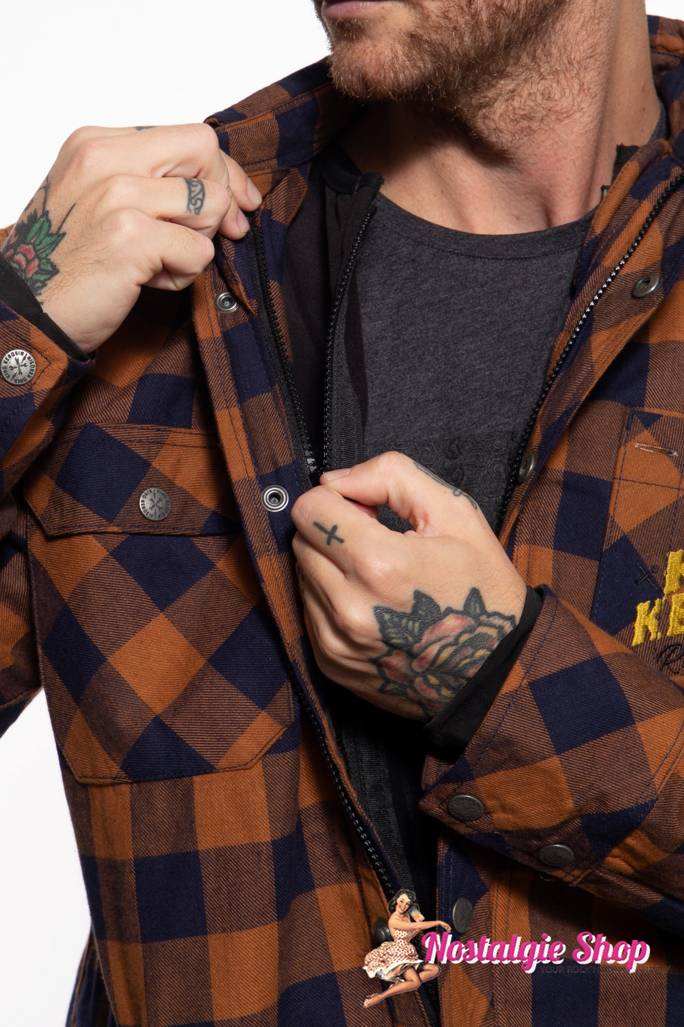 King Kerosin - Outdoor Funktionshemd/Jacke mit Softshell Innenfutter - Speedway Kings