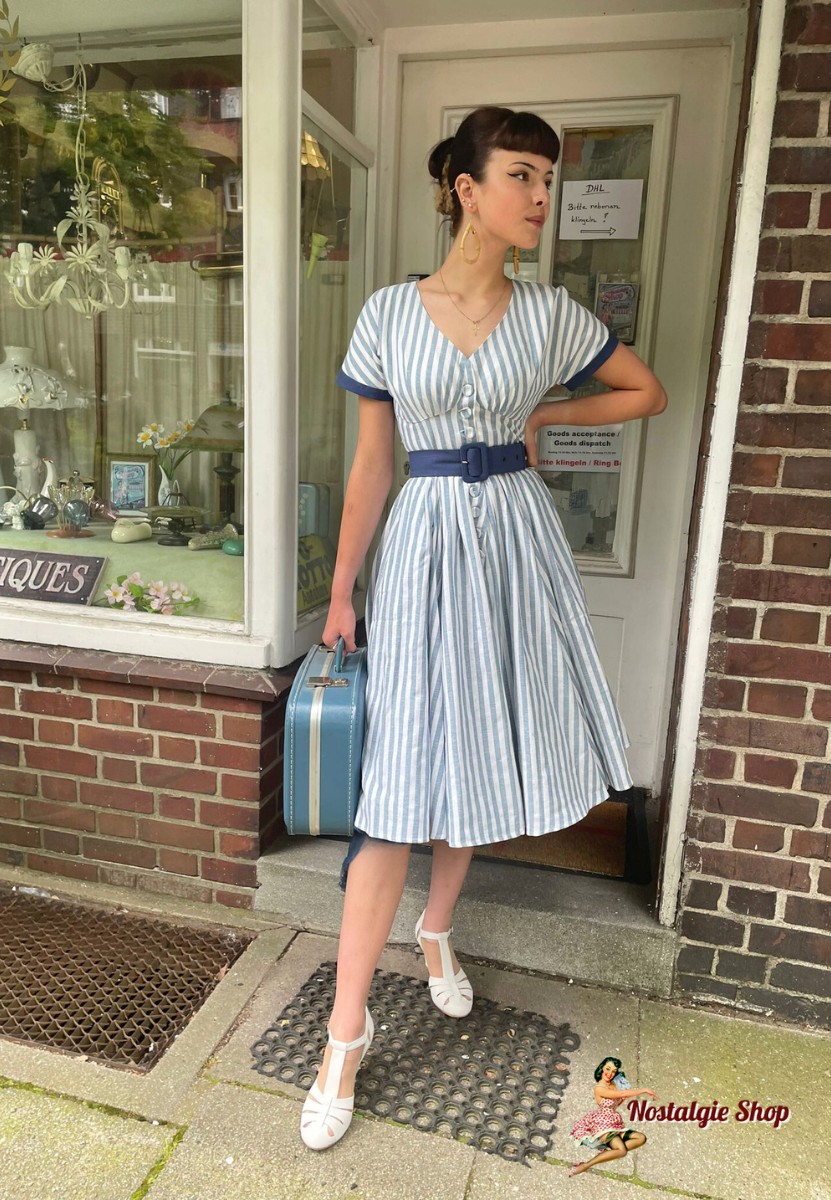 Meredith-Lee striped swing dress -Einzelstück L-