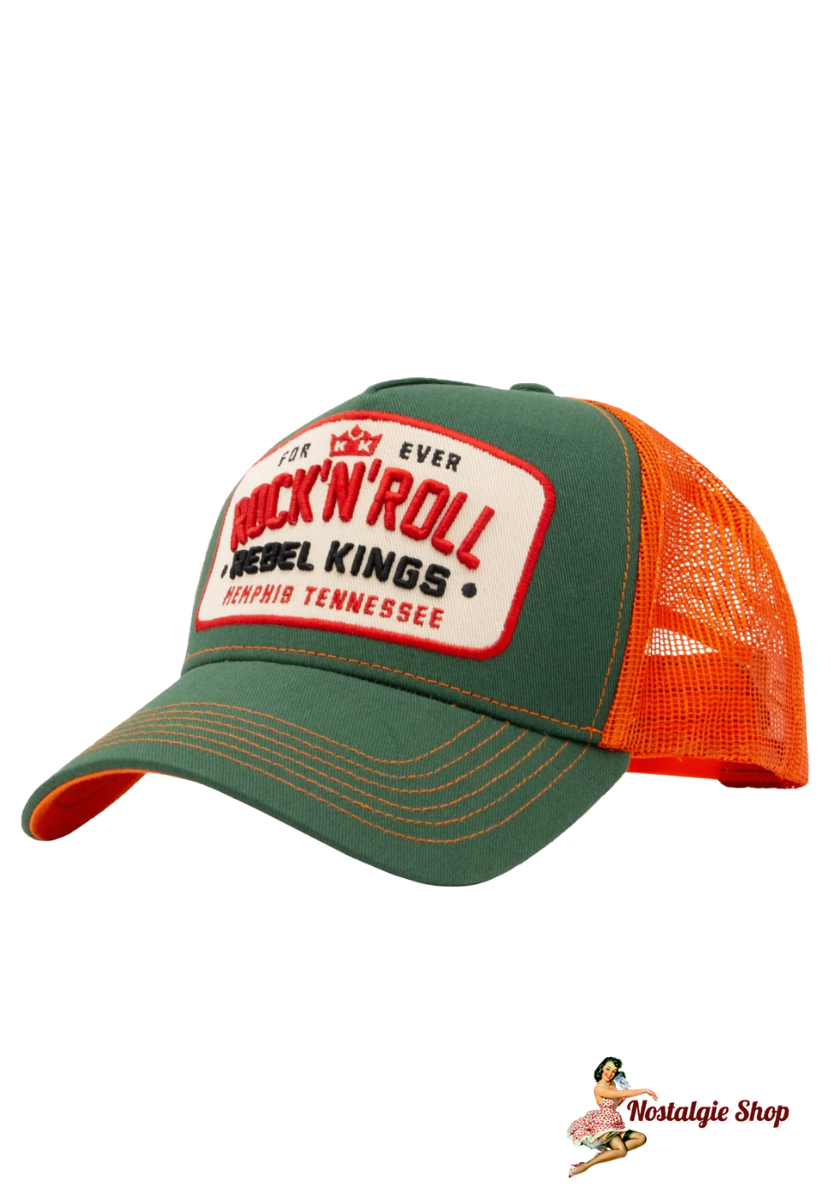 King Kerosin - Trucker Cap 'Forever Rock'n'Roll' in Grün