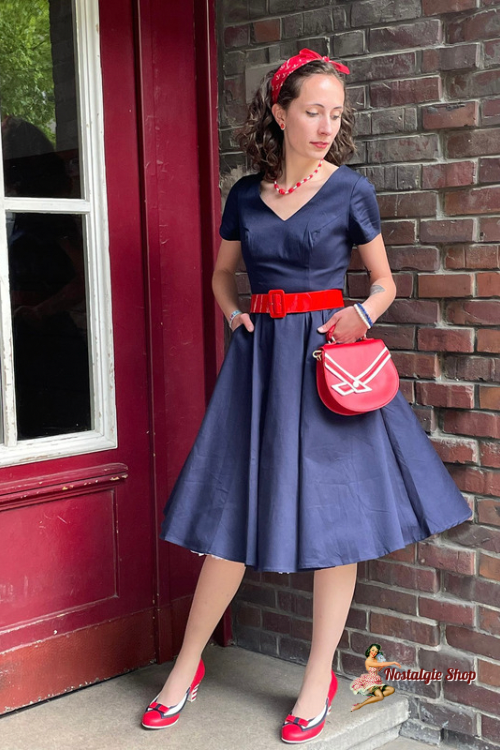 Collectif - Nene Sailor Swing Dress